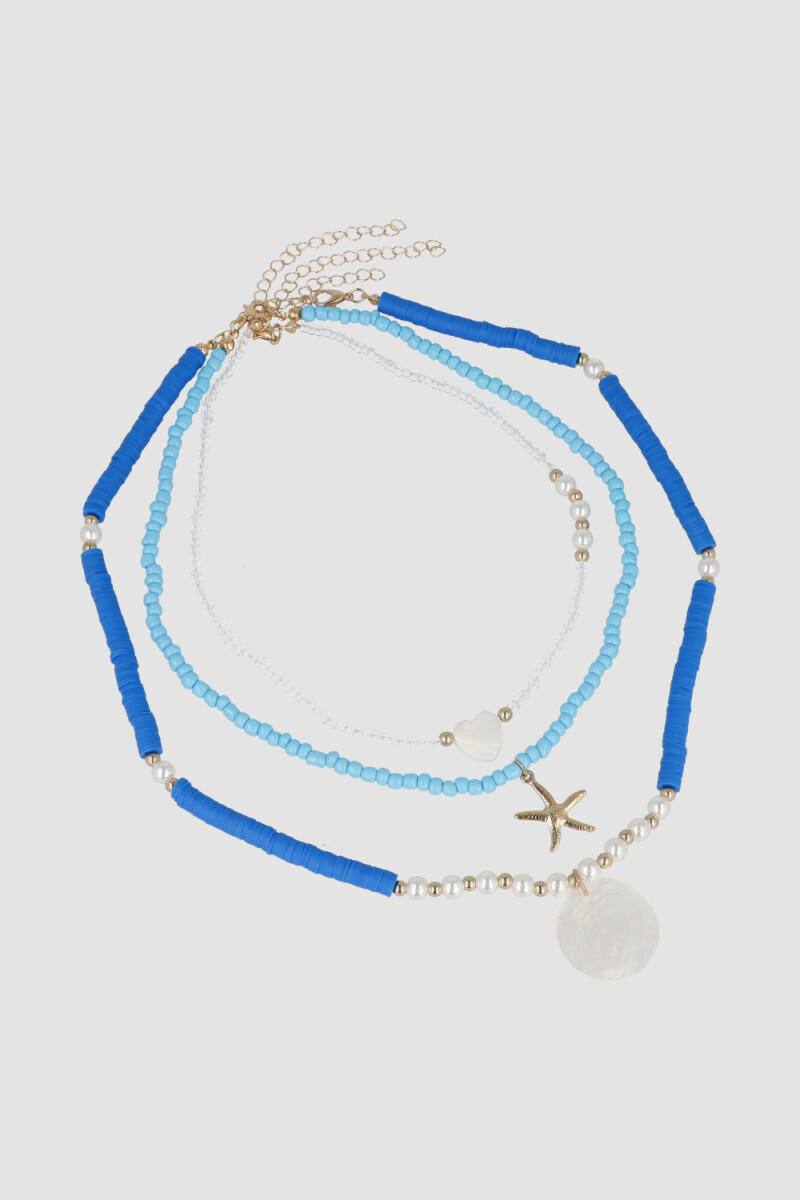 Blue doble necklace Celeste