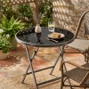 MESA RED AUXILIAR NEGRA PLEGABLE 70CM Unica