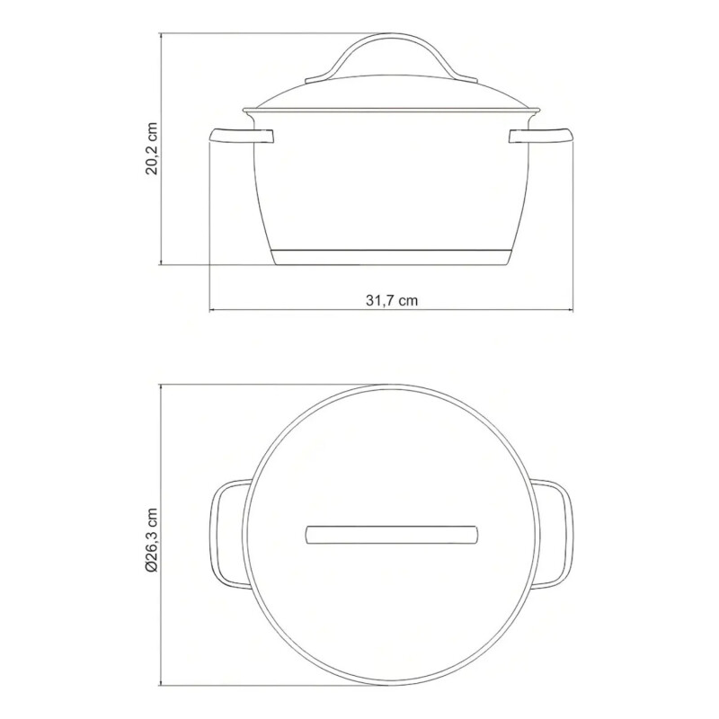Olla con tapa y asas Tramontina Allegra Inox 24cm 5.67 Lt Olla con tapa y asas Tramontina Allegra Inox 24cm 5.67 Lt