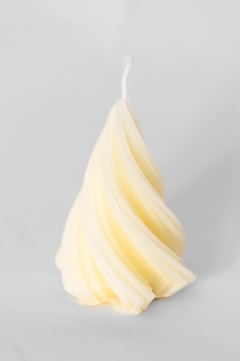 Vela árbol Torneado Chico - Blanco 