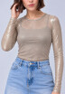 Remera Tul Champagne
