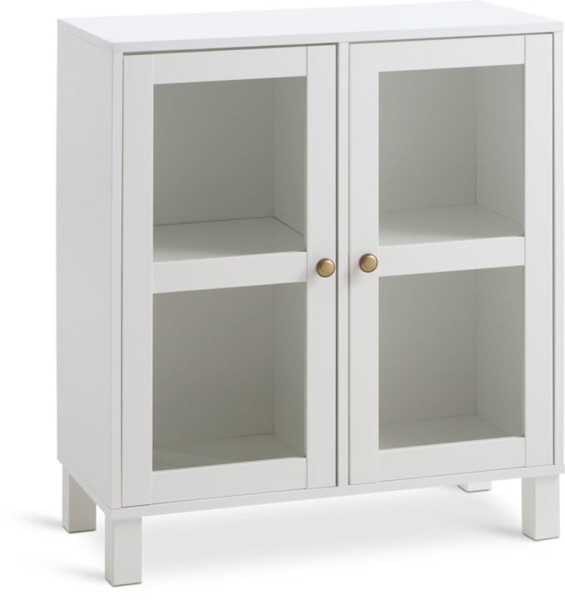 Vitrina SKALS puertas de vidrio blanco 