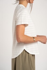 Remera M/corta Texturada Algodón Nacar