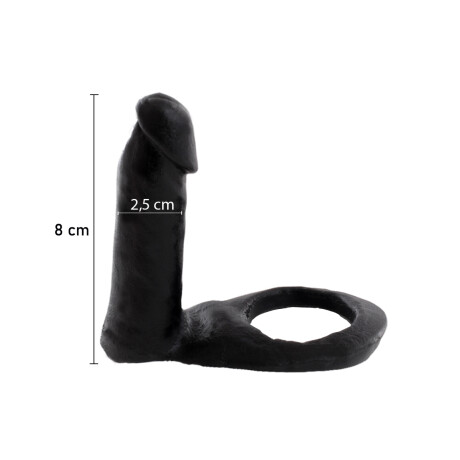 Anillo Hot Finger Corto Macizo Negro