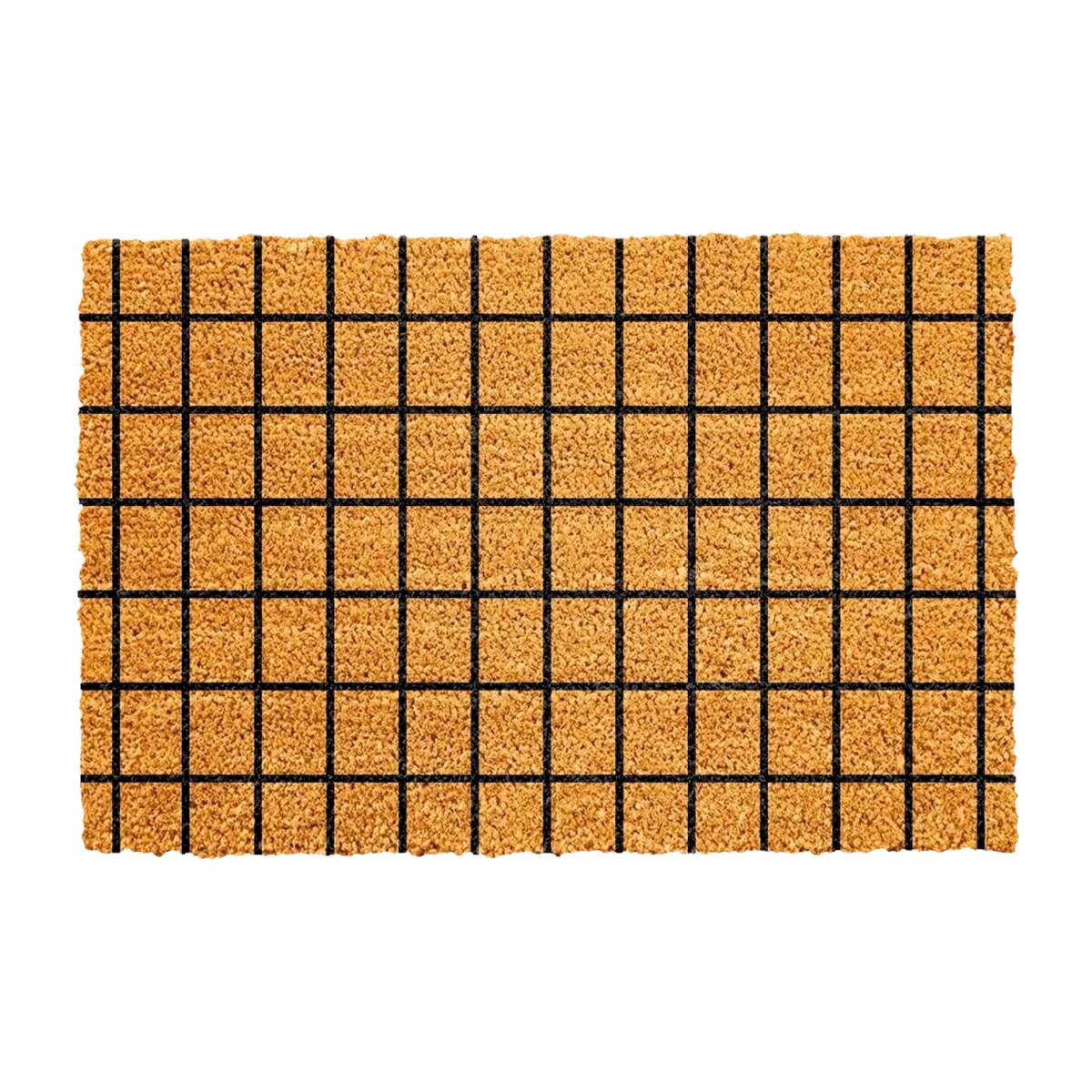 Alfombra Puerta Entrada Felpudo Coco Goma 40X60 - Cuadriculado 