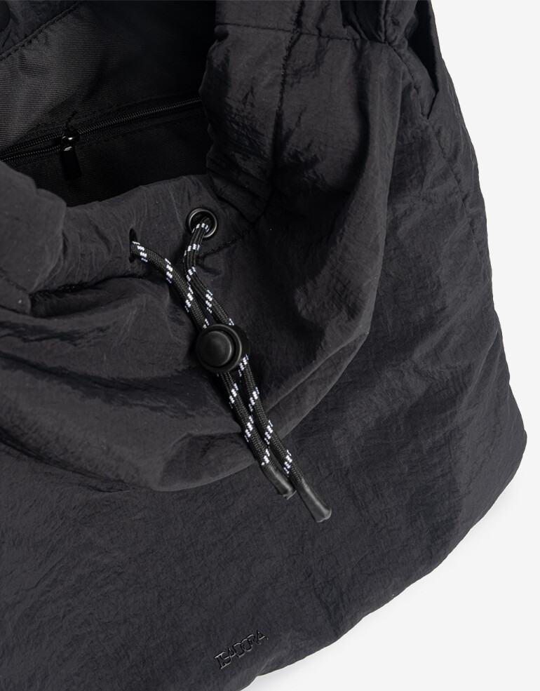 Saca Nylon Shopper Cona Sa De Hombro Regulable - Negro