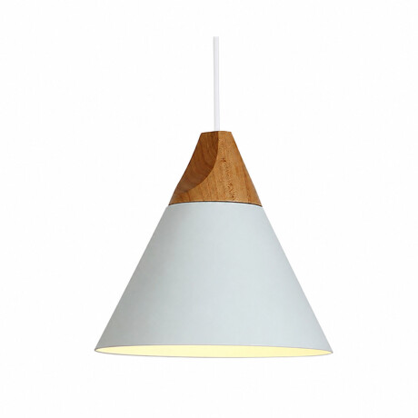 Campana de aluminio y madera cónica estilo nórdico Blanca