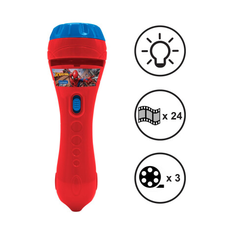 Linterna Proyector con 3 Discos Lexibook Spiderman