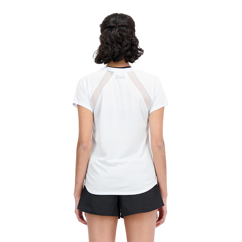 Remera New Balance Impact Run Sleeve Blanco