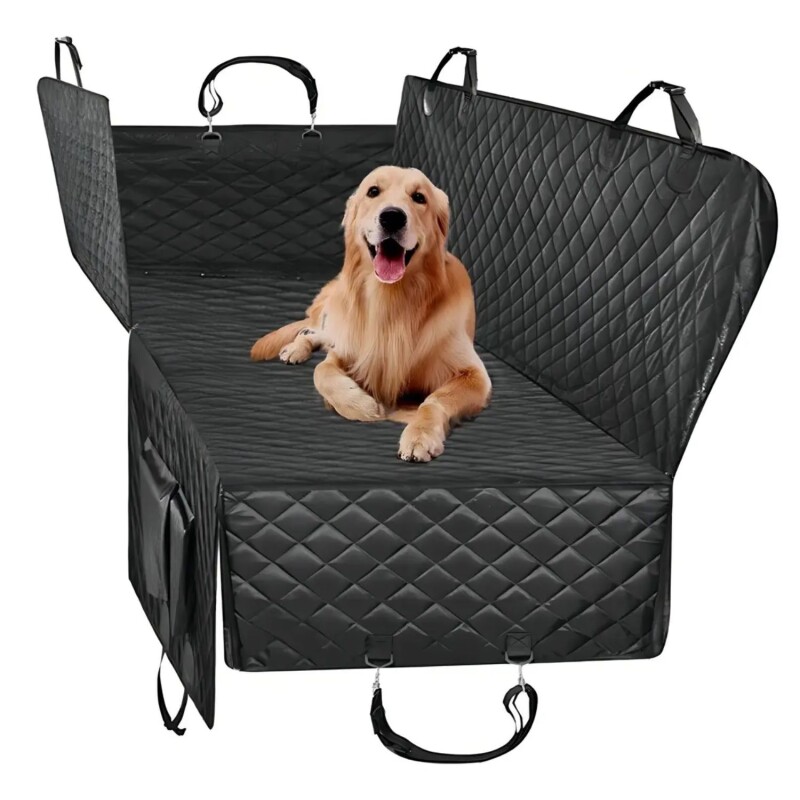 Funda Cubre Asiento De Auto Para Perro Universal en Negro Funda Cubre Asiento De Auto Para Perro Universal en Negro