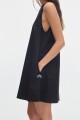 Vestido Tape Cotton Black