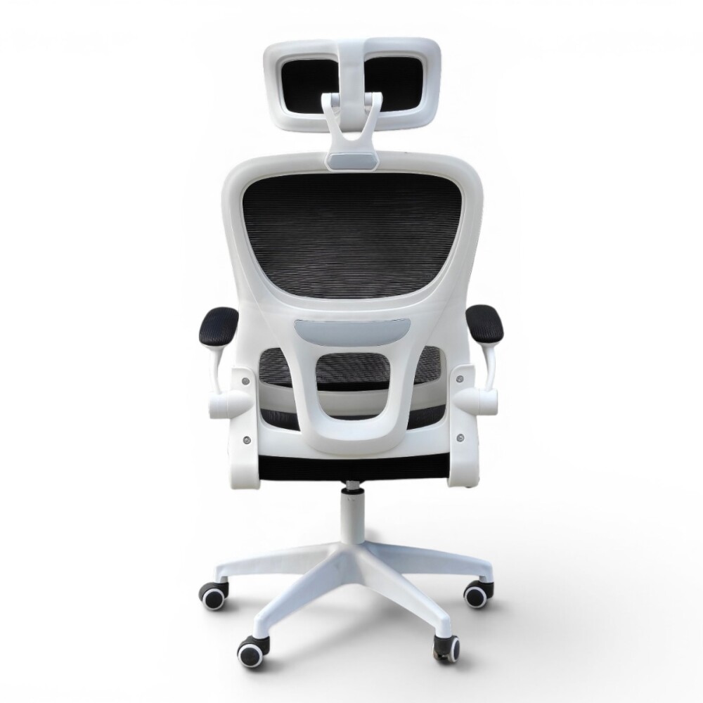 SILLA DE OFICINA ERGONÓMICA RECLINABLE CON APOYACABEZAS NEGRO