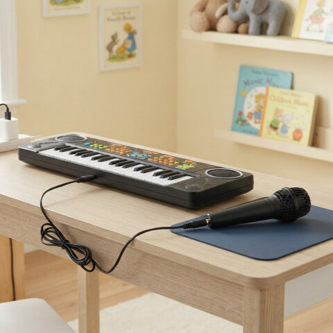 Piano Casi Realista Musical con Micrófono 53 cm U