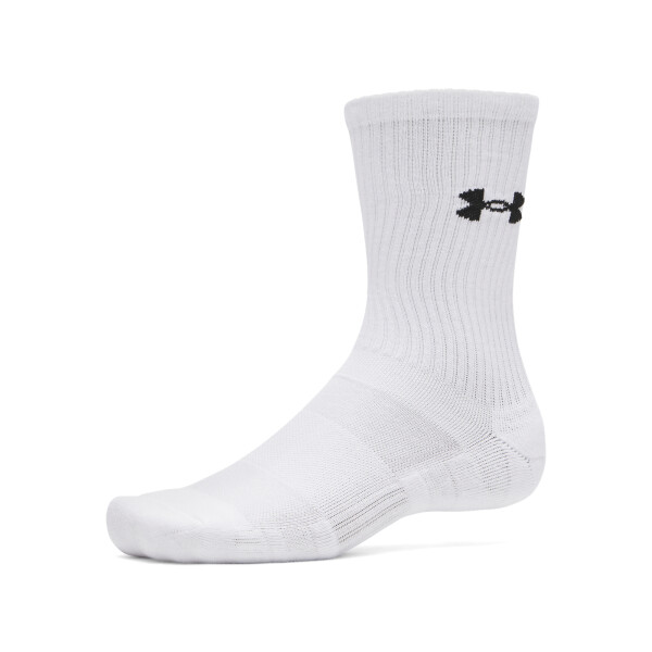 Medias UA Performance Cotton 3p Crw Hombre 6009685-100 Blanco