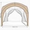 TOLDO BEIGE P/CAMPING 4.3X4.3X2.5M Unica
