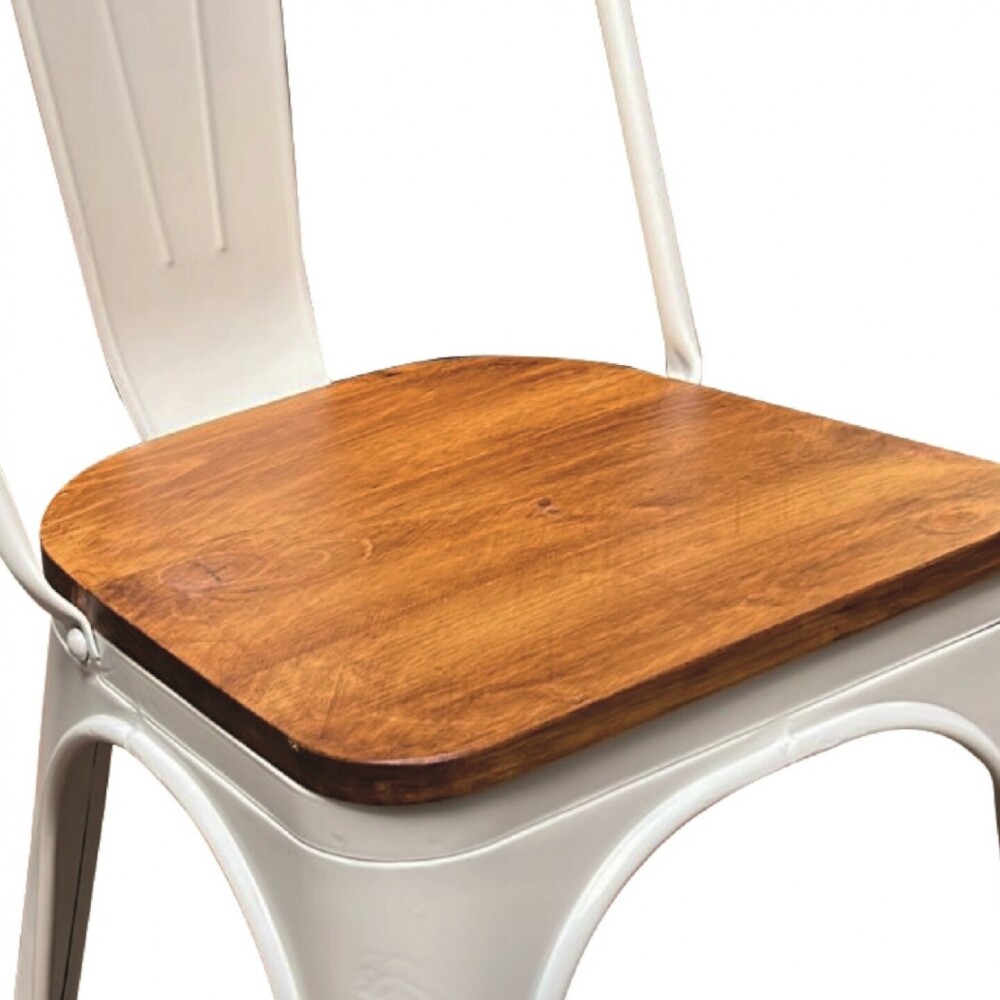 Silla asiento de Madera Tolix Blanco