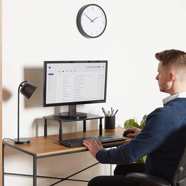 Base Soporte Elevador Para Monitor Brateck Notebooks Brateck Variante Color Negro