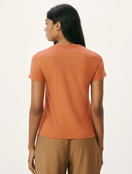CAMISETA BÁSICA SLIM WORLD NARANJA