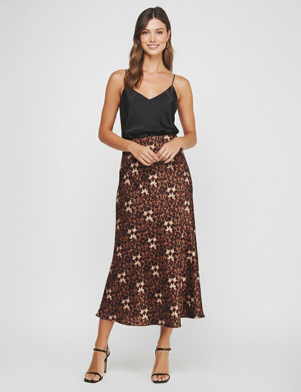 Falda Animal Print MARRON/MULTI