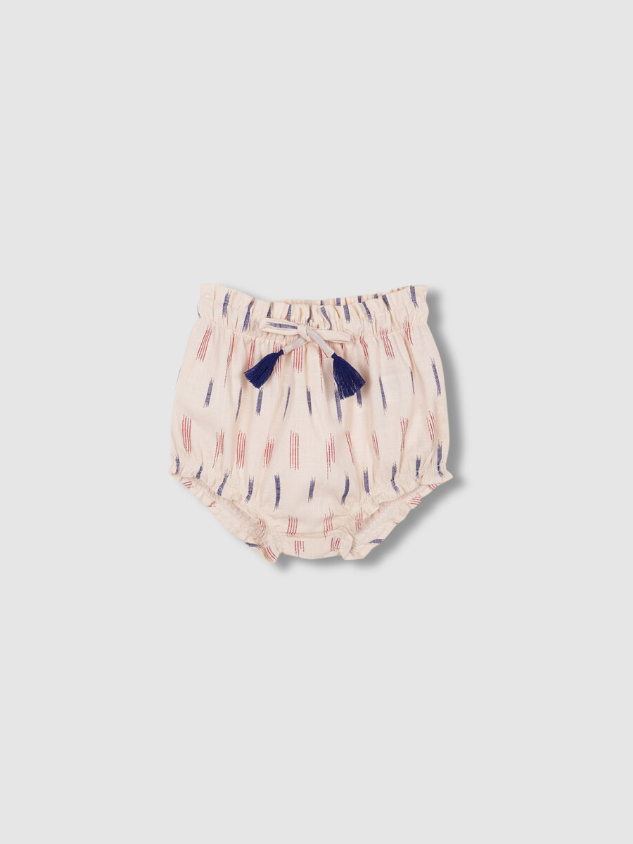 Pantalon Bombacho Ikat Blanco Roto