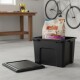 Caja organizadora 80lts con 6 trabas NEGRO