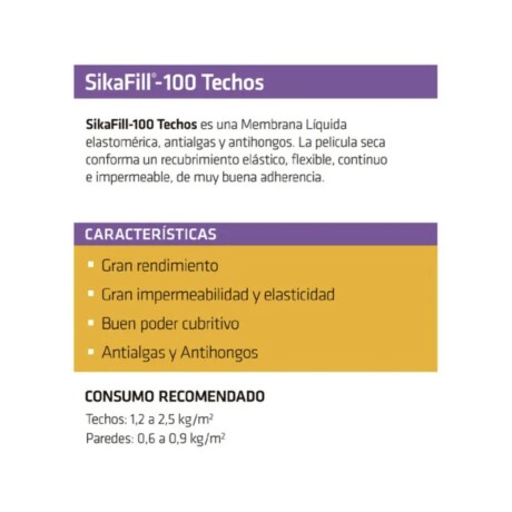 Membrana Líquida Sikafill -100 Techos 4kg Blanco Membrana Líquida Sikafill -100 Techos 4kg Blanco
