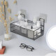 Set x2 Estante colgante adhesivo M NEGRO