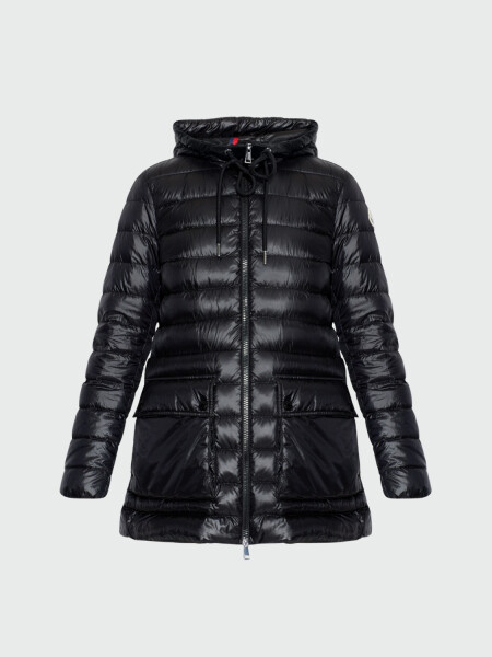 MONCLER - Campera Corta de Plumas Jasmin Negro
