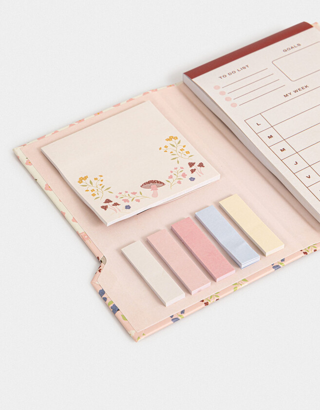 Librería Sets Con Lapicera Set De Librería Con Notas Adhesivas Y Lapicera - Combinacion Multicolor