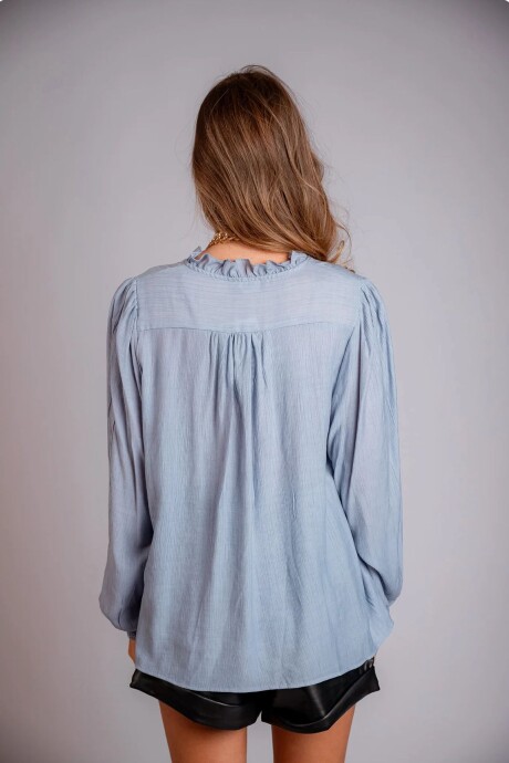 Camisa ALDEA Azul piedra