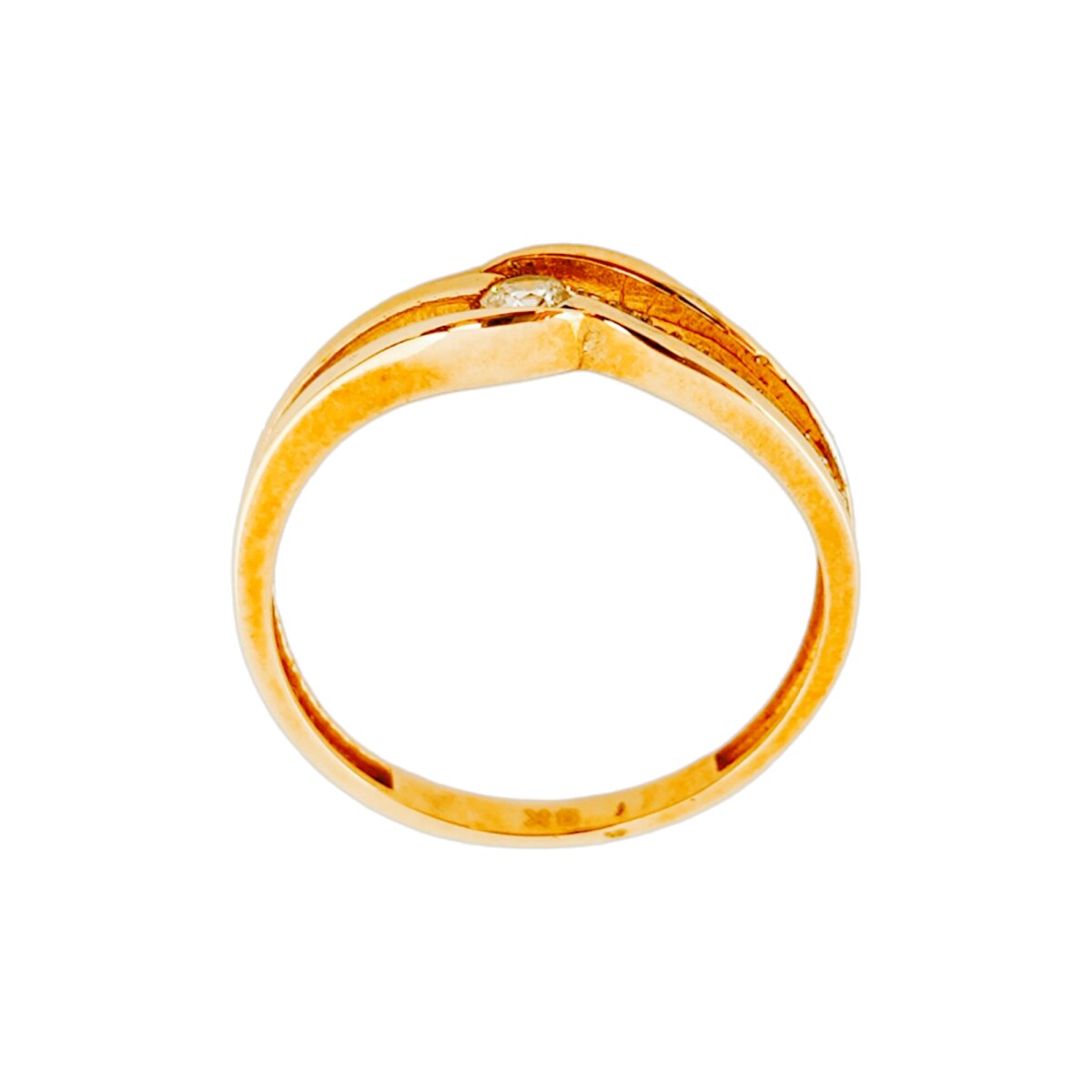 Anillo-Oro bajo-Piedra Zirconia-AN8033 - conpiedra 