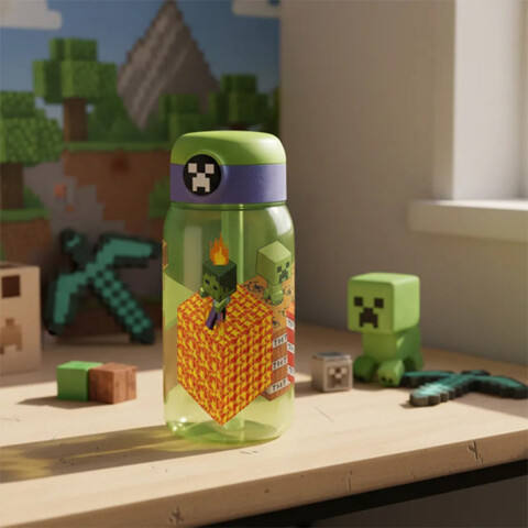 Botella Plástica Cantimplora Minecraft 510 ml U