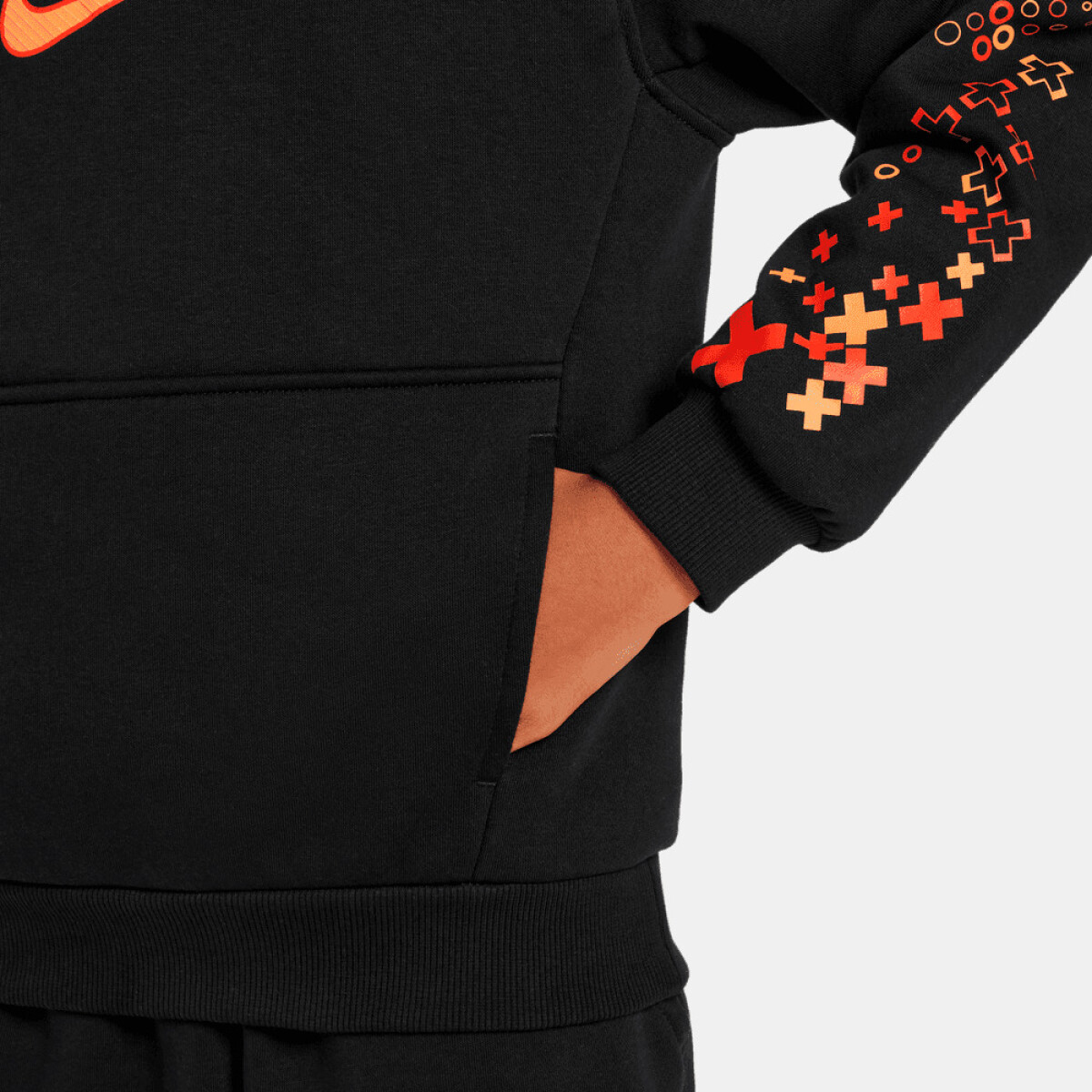 Abrigo Cr7 Fleece de Niños - Negro 