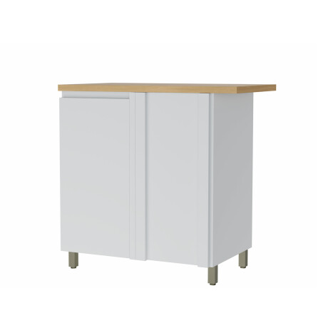 BAJO MESADA ESQUINERO 80 CM MDF BLANCO SUECIA