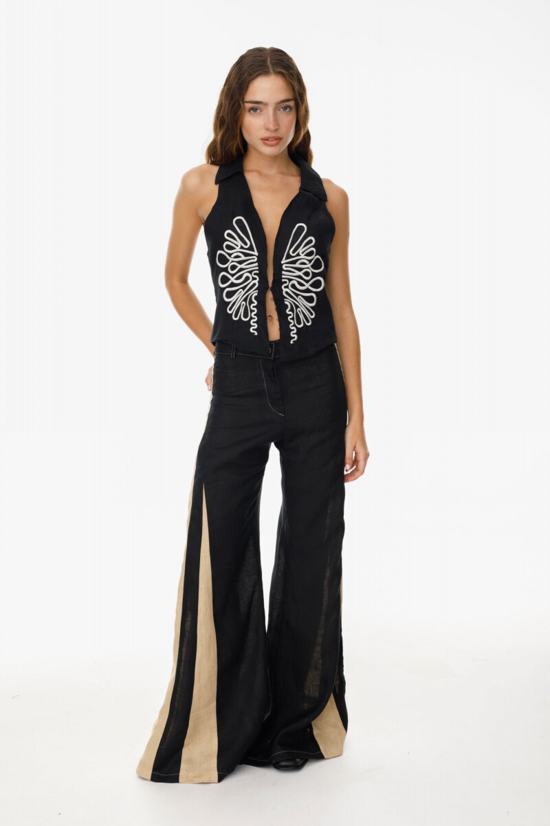 Pantalon Murra Negro/Beige