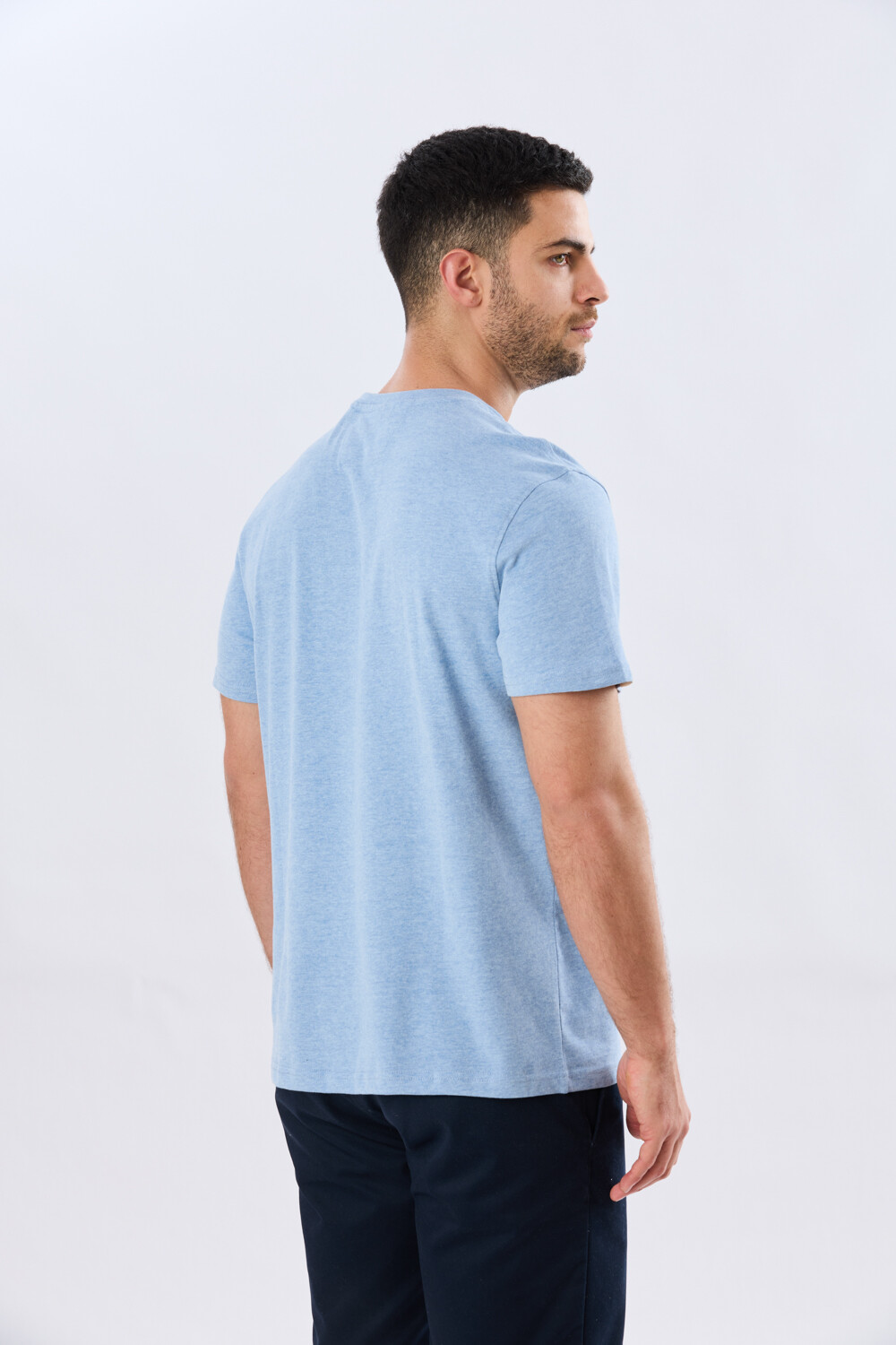 REMERA ESTAMPADA DE ALGODÓN Celeste