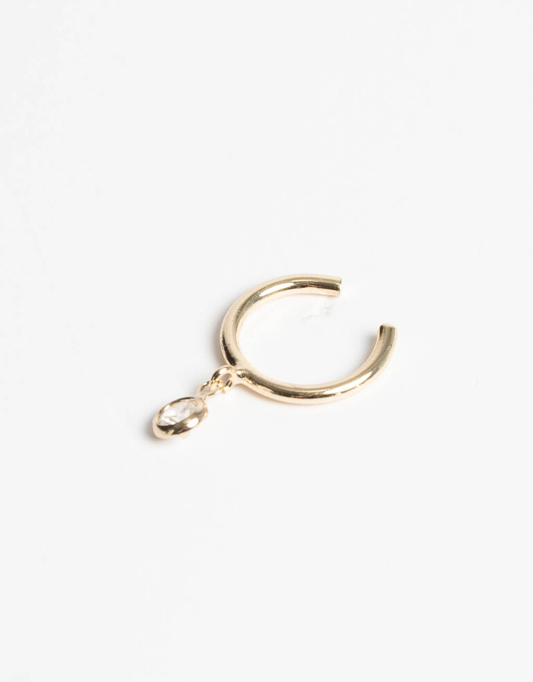 Bijou Cuff Strass Earcuff Con Cubic - Dorado