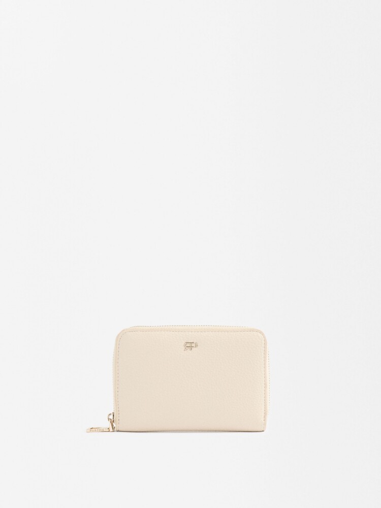 Cartera Con Textura beige