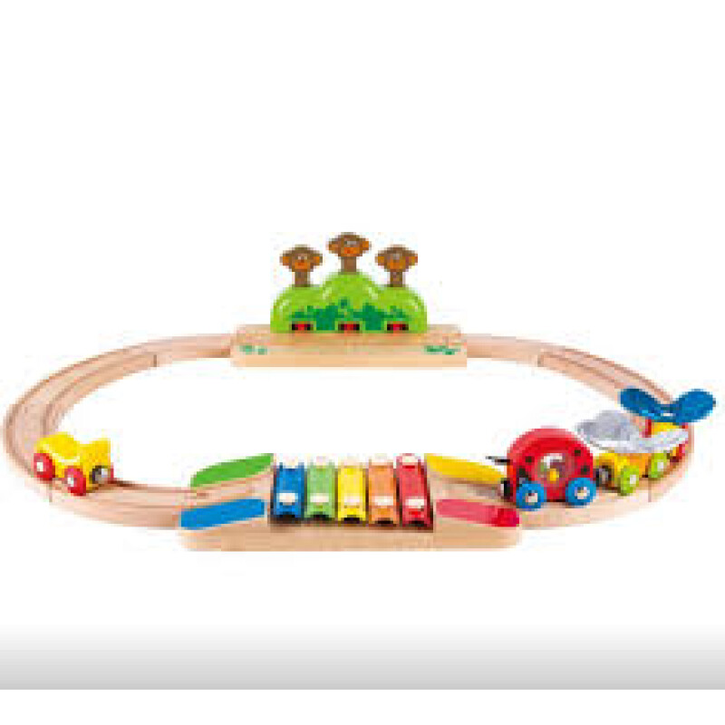 Pista de Tren de madera musical Hape Pista de Tren de madera musical Hape