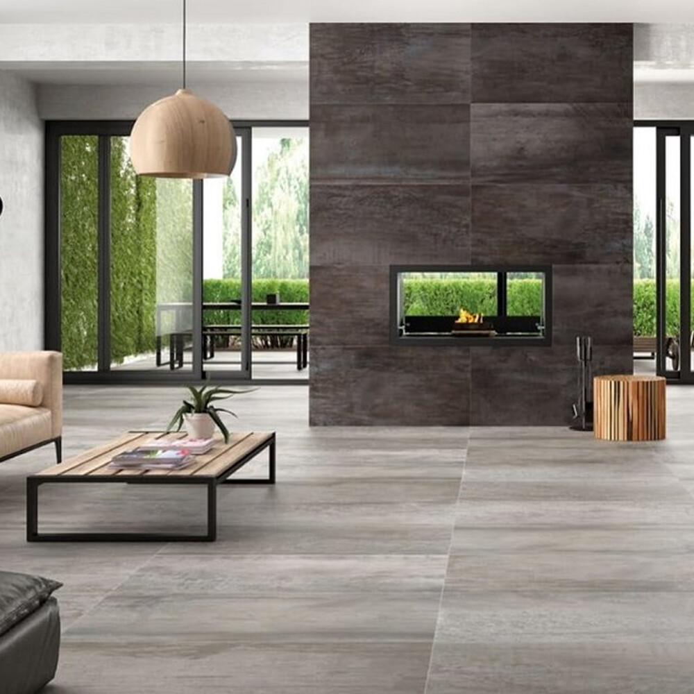 PORCELANATO ACIER SILVER RECTIFICADO "A" 60X120 CM Porcelanato Acier Silver Rectificado "a" 60x120 Cm