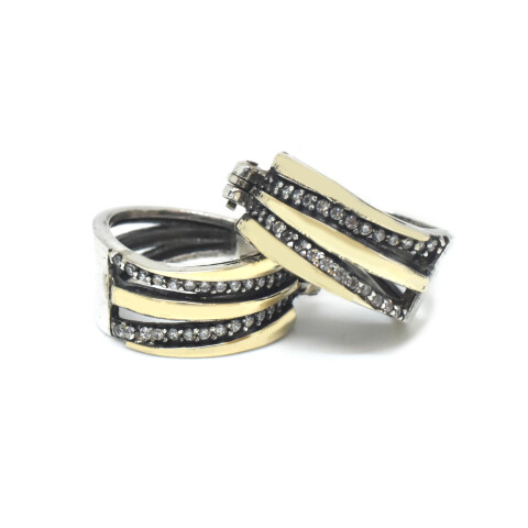 Caravanas en Oro y Plata 925 con Zirconias Caravanas en Oro y Plata 925 con Zirconias