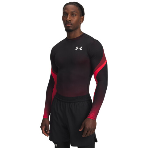 UA Heatgear Sub Crew LS-RED RED-600