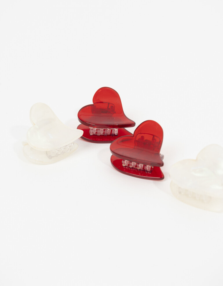 Broches Sets Acrilico Set De Mini Broches Corazones - Combinacion Bicolor