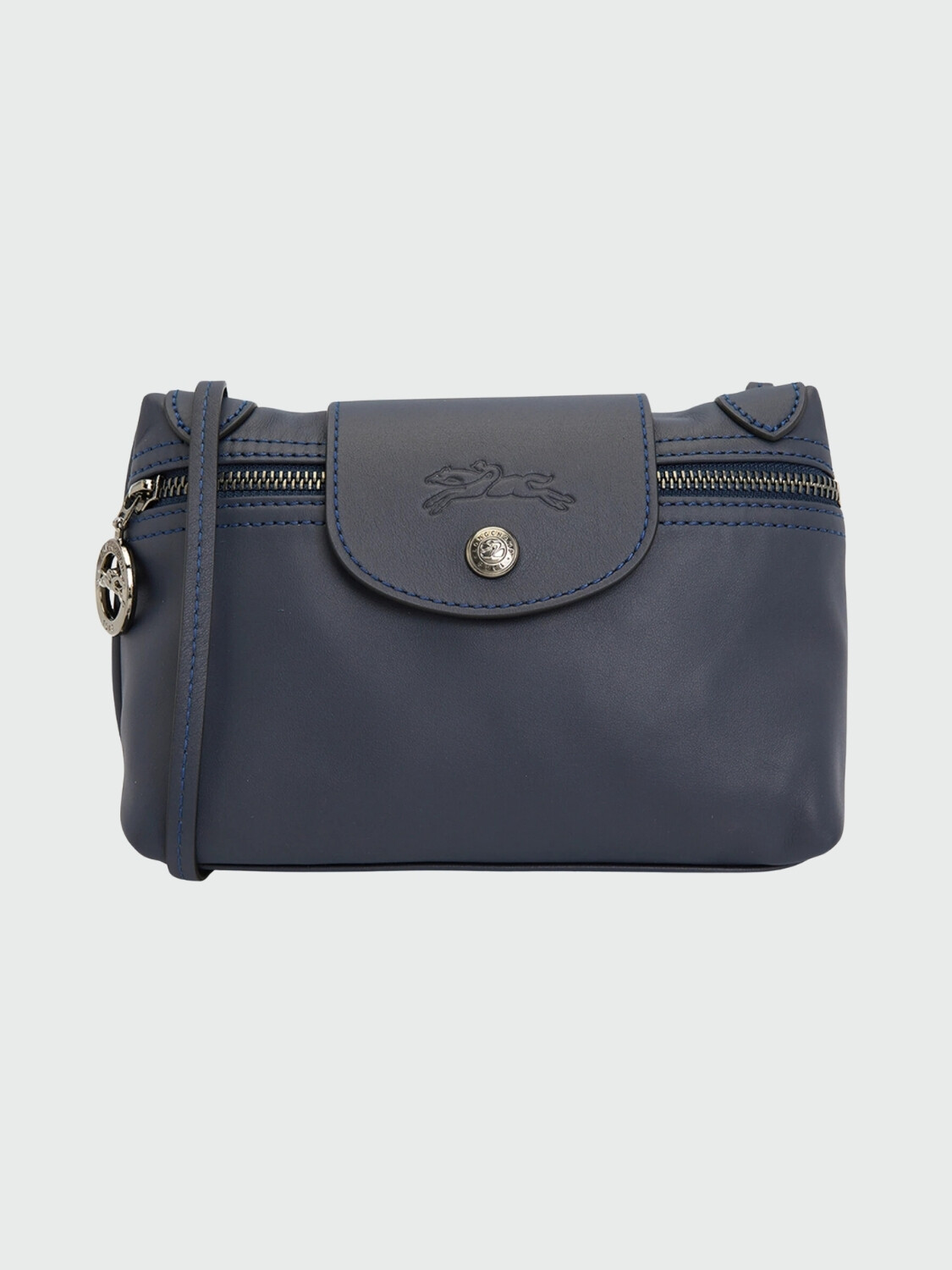 Longchamp -Mini bolso cruzado de cuero, Le pliage Xtra Azul