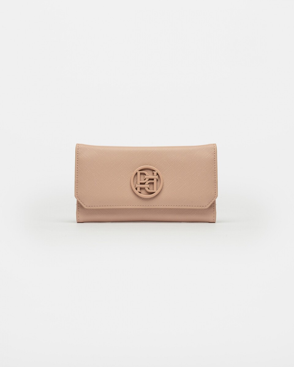 Billetera P&P En Efecto Cuero Zaffiano - Rose 