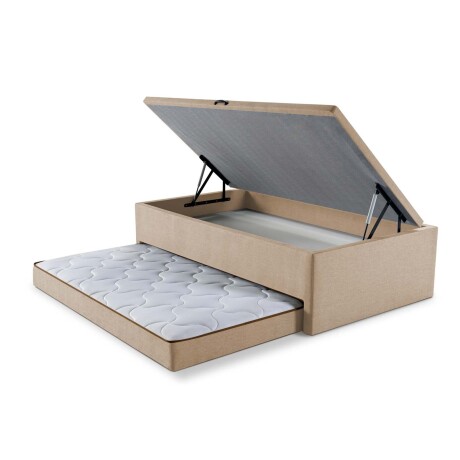 BOX MARINERO CON BAÚL 1 PLAZA MADERA GRIS TEC