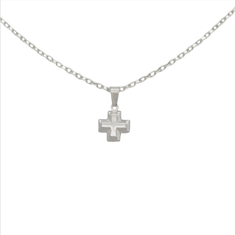 Dije Cruz-Plata 925 inflada-Sin piedra-CP3168 sinpiedra