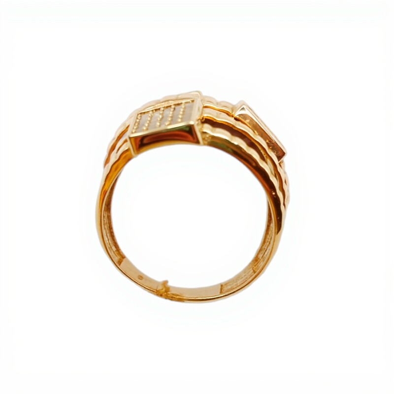 Anillo Tiras -Oro bajo-Piedra Zirconia-AN8216 conpiedra