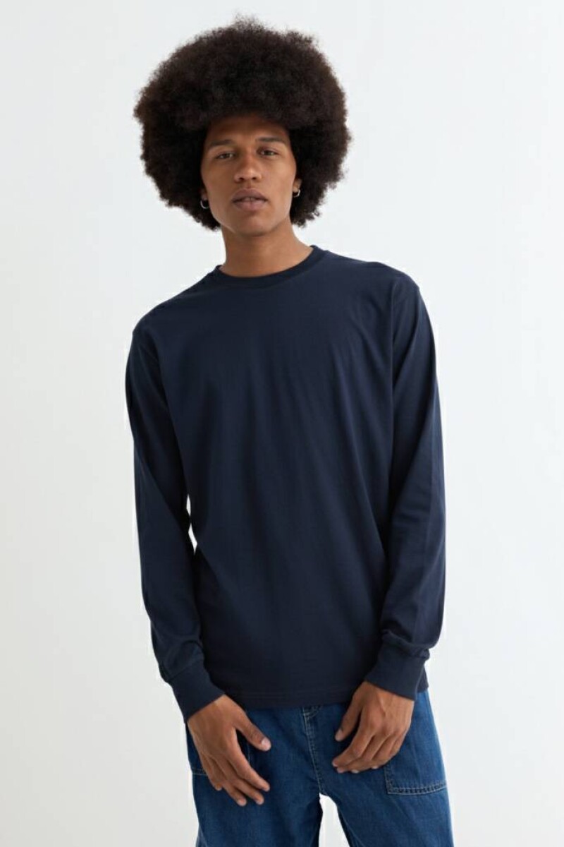 Remera cuello redondo AZUL MARINO