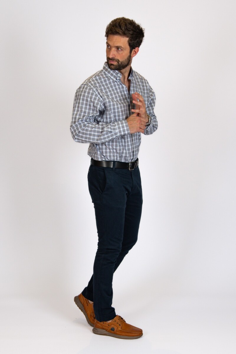 Camisa Escocesa Brixton Azul